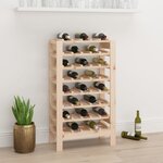 vidaXL Casier à vin 61 5x30x107 5 cm Bois de pin massif