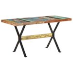 vidaXL Table à manger 140x70x76 cm Bois de récupération massif