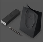Stylo bille Parker IM Monochrome  Gris acier  encre bleue  Coffret cadeau