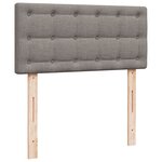 vidaXL Sommier à lattes de lit avec matelas Taupe 90x200 cm Tissu