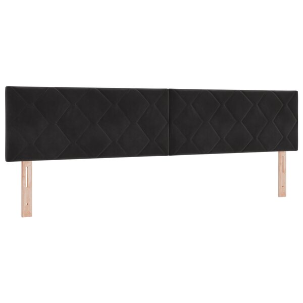 vidaXL Tête de lit Design Blocs de Diamant Noir 200 cm Velours