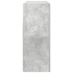 vidaXL Buffet Gris Béton Bois Reconstitué 116 x 30 x 75 cm Rectangulaire