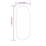 vidaXL Miroir mural Doré 60x25 cm Ovale