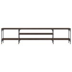 vidaXL Meuble TV chêne marron 201x35x45 cm bois d'ingénierie et fer