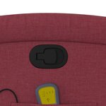 vidaXL Fauteuil de massage inclinable Rouge bordeaux Tissu