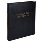 Reliure Registre Économique 32x26cm 4 Anneaux - Assemblées Générales - Noir - X 6 - Exacompta