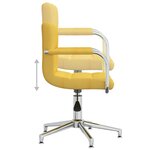 vidaXL Chaise pivotante de bureau Jaune moutarde Tissu