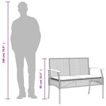 vidaXL Ensemble à manger de jardin avec coussins 3 Pièces Noir