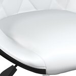 vidaXL Tabourets de bar lot de 2 noir et blanc similicuir