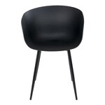 2 fauteuils en polypropylène noir RODA