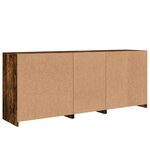 vidaXL Buffet avec lumières LED chêne fumé 162x37x67 cm