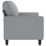 vidaXL Canapé à 2 places Gris clair 140 cm Tissu