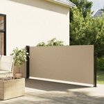 vidaXL Auvent latéral rétractable beige 120x600 cm