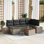 vidaXL Ensemble de Canapés de Jardin 7 Pièces avec Coussins