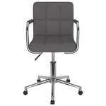 vidaXL Chaise pivotante de salle à manger Taupe Tissu
