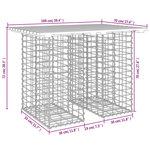 vidaXL Banc de jardin design gabion 100x70x72cm bois massif de douglas