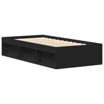 vidaXL Cadre de lit sans matelas noir 75x190 cm
