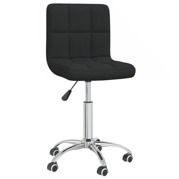 Chaise fauteuil siège pivotante de bureau informatique étude tissu noir 02_0024159