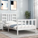 vidaXL Cadre de lit sans matelas blanc 100x200 cm bois de pin massif