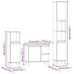 vidaXL Ensemble de meubles de salle de bain 3 Pièces Chêne fumé