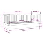 vidaXL Lit de jour sans matelas noir 80x200 cm bois de pin massif