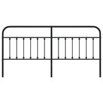 vidaXL Tête de lit métal noir 193 cm