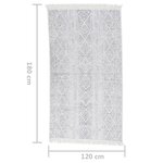 vidaXL Tapis Gris clair 120x180 cm Coton
