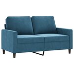 vidaXL Ensemble de canapés 4 Pièces bleu velours