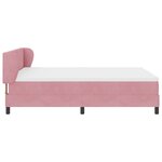 Lit à ressort vidaXL avec matelas Rose 140x190 cm Velours