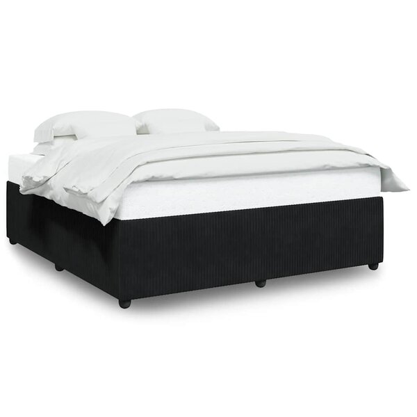 vidaXL Cadre de lit sans matelas noir 180x200 cm velours