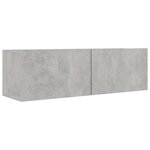vidaXL Ensemble de meubles TV 7 Pièces Gris béton Bois d'ingénierie