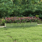 vidaXL Lit surélevé de jardin 320x40x45 cm Acier galvanisé Argenté