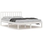 vidaXL Cadre de lit Blanc Bois de pin massif 200x200 cm