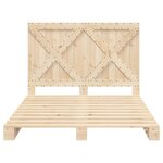 vidaXL Cadre de lit avec tête de lit 160x200 cm bois de pin massif