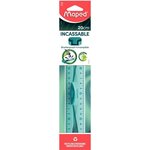 Règle plate Double Décimètre Incassable Flex 20 cm Bleu ou Vert MAPED
