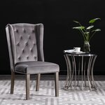 vidaXL Chaises à manger lot de 6 gris velours