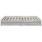 vidaXL Cadre de lit à tiroirs sonoma gris 160x200 cm bois d'ingénierie