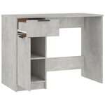 vidaXL Bureau Gris béton 100x50x75 cm Bois d'ingénierie