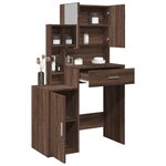 vidaXL Coiffeuse avec armoire chêne marron 80x35x132 cm