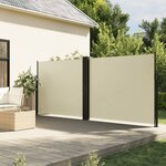 vidaXL Auvent latéral rétractable crème 180x600 cm