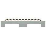 vidaXL Lit de jour avec gigogne sans matelas gris clair 100x200 cm