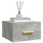 vidaXL Tables de chevet murales 2 Pièces gris béton 35x35x20 cm