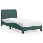 vidaXL Cadre de lit sans matelas vert foncé 80x200 cm velours