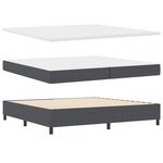 vidaXL Lit à ressorts avec matelas gris foncé 200x200 cm en tissu en velours côtelé