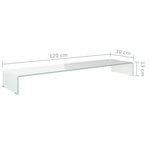vidaXL Meuble TV/Support pour moniteur 120x30x13 cm verre vert