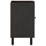 vidaXL Armoire de salle de bain noir 38x33x58 cm bois massif manguier