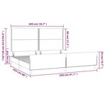 vidaXL Cadre de lit sans matelas bleu 200x200 cm tissu