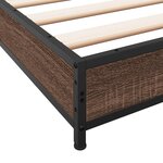 vidaXL Cadre de lit sans matelas chêne marron 135x190 cm