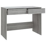 vidaXL Bureau sonoma gris 101x50x76 5 cm bois d'ingénierie