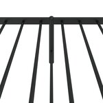 vidaXL Cadre de lit métal sans matelas avec tête de lit noir 107x203cm